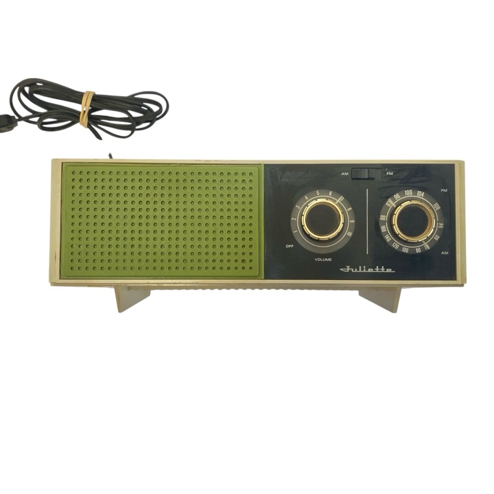 Vintage Topp Juliette Green Table Radio FR-1257 Solid State AM FM
